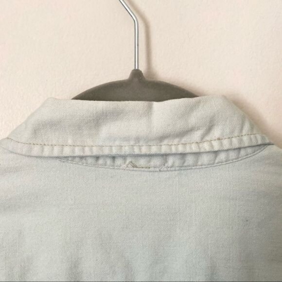 Free People Before Sunrise Ombré Button Down Raw Hem Top - Picture 8 of 10